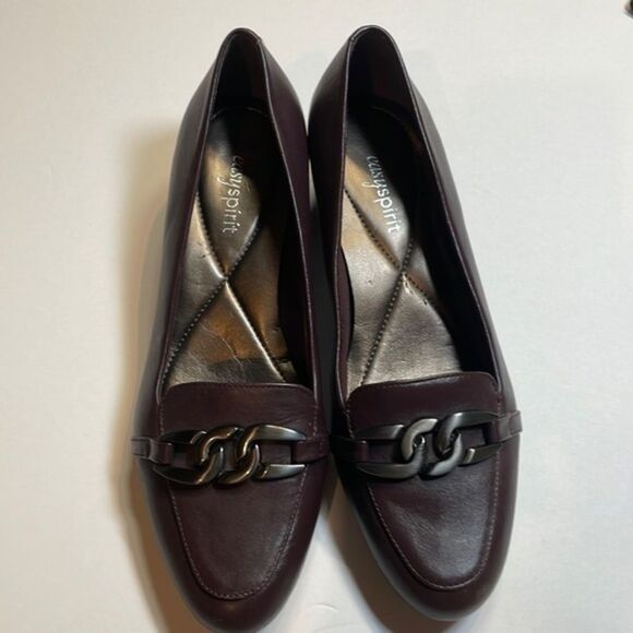 Easy spirit, women’s leather slip on block heel shoes size 7 Esumandra - Picture 1 of 13